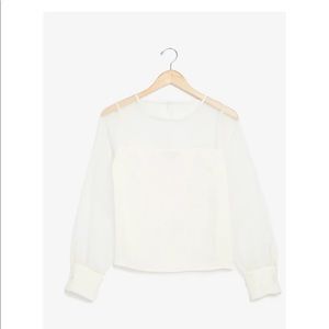 Express beige organza blouse